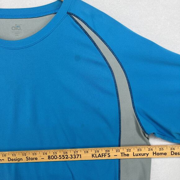 ALO Shirt Mens 2XL Cool Fit Performance Short Sleeve Colorblock Jersey Blue - Picture 13 of 15